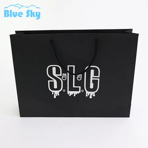 Custom Biodegradable Paper BagsBoutique Paper Shopping Bag with material gift bags draw string