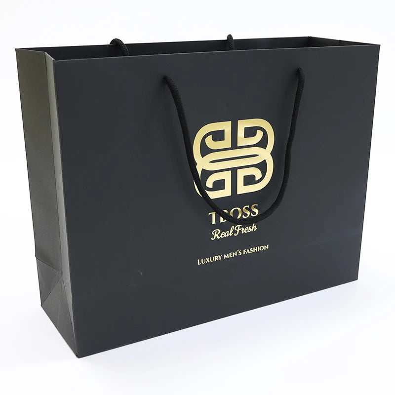 Fast Delivery High-end luxury famous brand shopping paper clothes bag