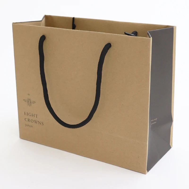 Custom Biodegradable Paper BagsBoutique Paper Shopping Bag with material gift bags draw string