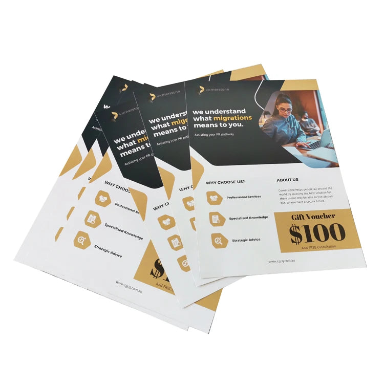 Customized Booklet Printing Brochure Paper Discount Flyer Advertising Leaflets Printing