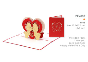 Handmade Pop Up Gift Card For Lover in Valentine day