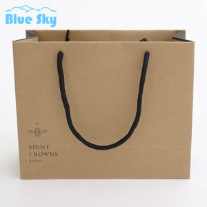 Custom Biodegradable Paper BagsBoutique Paper Shopping Bag with material gift bags draw string