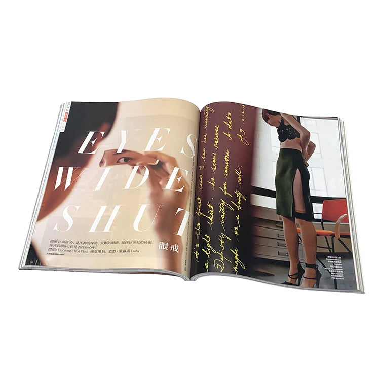 2024 Cheap High Quality Custom Full Color Fashion Model Magazine Printing