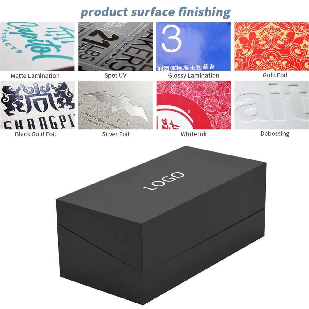 Jewellery Box Packaging High-end Branded Recyclable Logo Shaped Embossing Printing Packing Material Rigid Boxes Customized B06