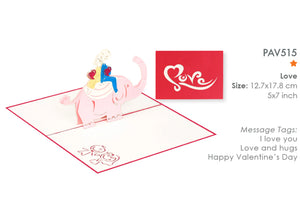 Handmade Pop Up Gift Card For Lover in Valentine day