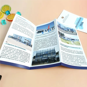 High quality custom flyer poster printing waterproof advertising brochure folding booklet printing