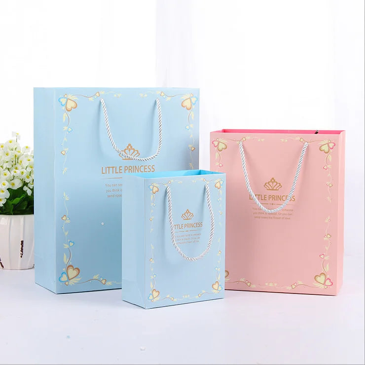 INS Printed Your Own Logo victorias secret pink paper bag wholesale shopping packaging bags