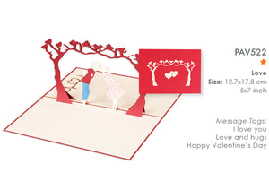 Handmade Pop Up Gift Card For Lover in Valentine day